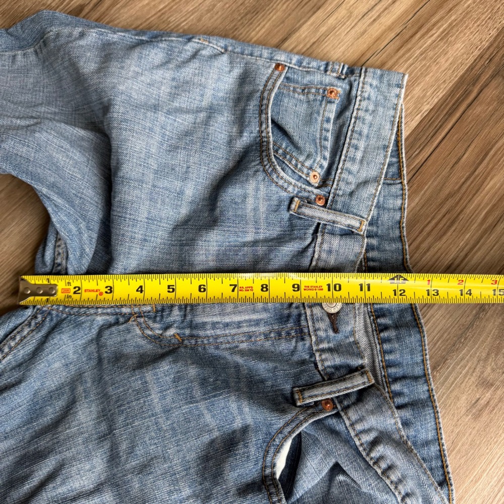 Levis 527 Slim Bootcut Jeans Mens 34x32 Light Wash Blue Denim 100% Cotton - Picture 8 of 8